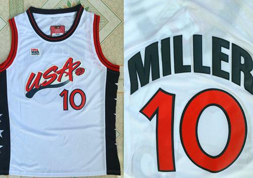 Nike Team USA #10 Reggie Miller White 1996 Dream Team Stitched NBA Jersey Nike Team USA #10 Reggie Miller White 1996 Dream Team Stitched NBA Jersey