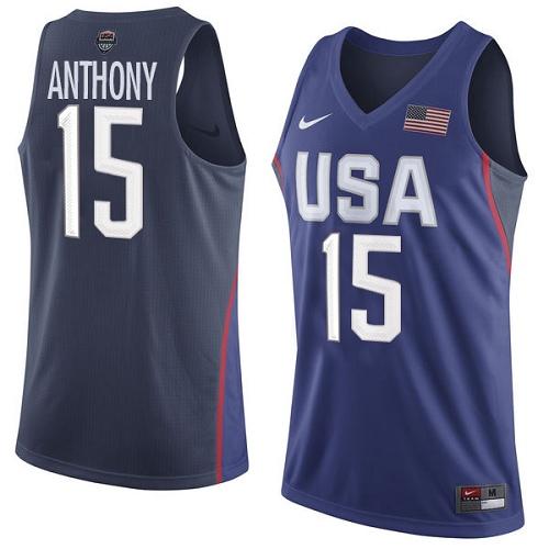 Nike Team USA #15 Carmelo Anthony Navy Blue 2016 Dream Team Game NBA Jersey Nike Team USA #15 Carmelo Anthony Navy Blue 2016 Dream Team Game NBA Jersey