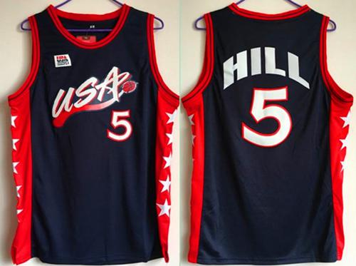 Nike Team USA #5 Grant Hill Navy Blue 1996 Dream Team Stitched NBA Jersey Nike Team USA #5 Grant Hill Navy Blue 1996 Dream Team Stitched NBA Jersey