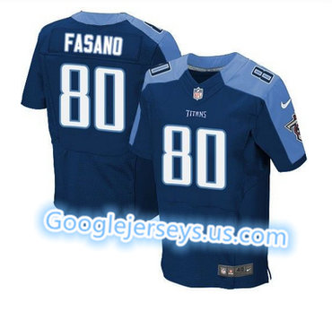 Nike Tennessee Titans #80 Anthony Fasano Navy Blue Alternate Men's Stitched NFL Elite Jersey