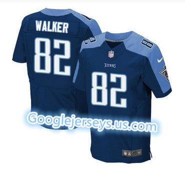 Nike Tennessee Titans #82 Delanie Walker Navy Blue Alternate Men's Stitched NFL Elite Jersey