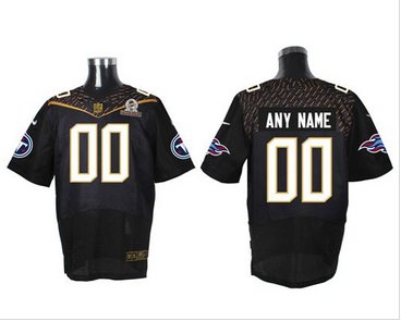 Nike Tennessee Titans Customized Black 2016 Pro Bowl Men's Stitched NFL Elite Jersey