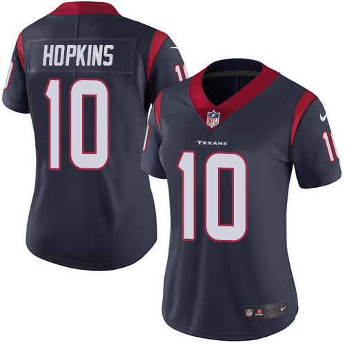 Nike Texans #10 DeAndre Hopkins Navy Blue Team Color Women's Stitched NFL Vapor Untouchable Limited Jersey Nike Texans #10 DeAndre Hopkins Navy Blue Team Color Women's Stitched NFL Vapor Untouchable Limited Jersey