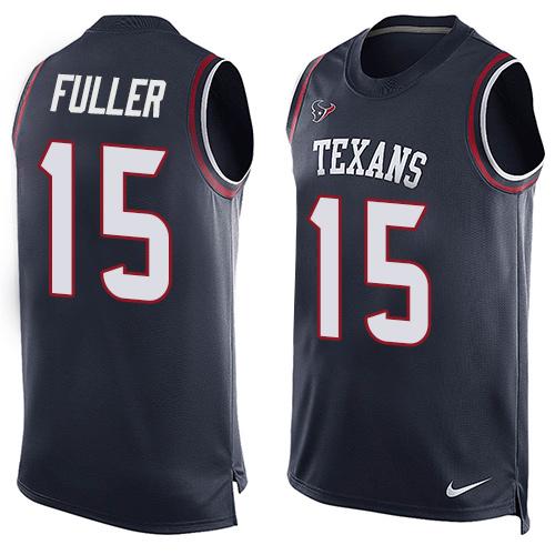 Nike Texans #15 Will Fuller Navy Blue Team Color Men's Stitched NFL Limited Tank Top Jersey Nike Texans #15 Will Fuller Navy Blue Team Color Men's Stitched NFL Limited Tank Top Jersey