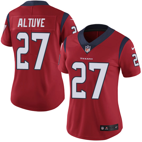 Nike Texans #27 Jose Altuve Red Alternate Women's Stitched NFL Vapor Untouchable Limited Jersey Nike Texans #27 Jose Altuve Red Alternate Women's Stitched NFL Vapor Untouchable Limited Jersey