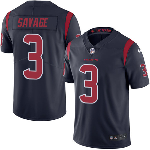 Nike Texans #3 Tom Savage Navy Blue Men's Stitched NFL Limited Rush Jersey Nike Texans #3 Tom Savage Navy Blue Men's Stitched NFL Limited Rush Jersey
