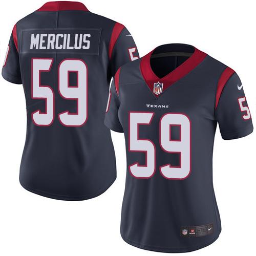 Nike Texans #59 Whitney Mercilus Navy Blue Team Color Women's Stitched NFL Vapor Untouchable Limited Jersey Nike Texans #59 Whitney Mercilus Navy Blue Team Color Women's Stitched NFL Vapor Untouchable Limited Jersey