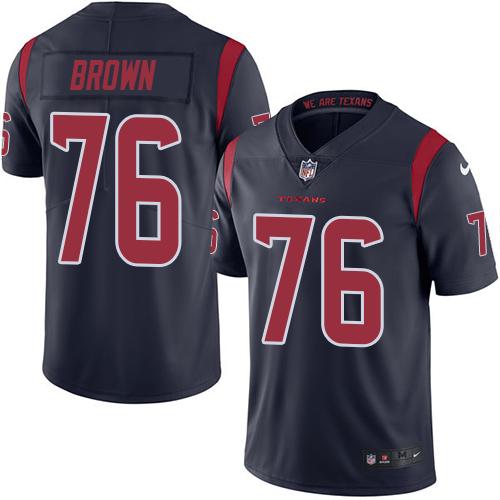 Nike Texans #76 Duane Brown Navy Blue Men's Stitched NFL Limited Rush Jersey Nike Texans #76 Duane Brown Navy Blue Men's Stitched NFL Limited Rush Jersey
