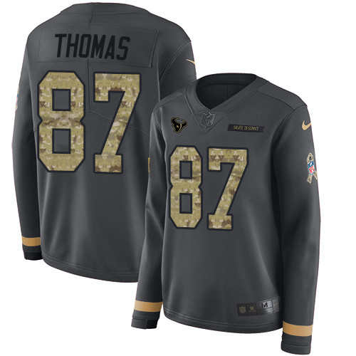 Nike Texans #87 Demaryius Thomas Anthracite Salute to Service