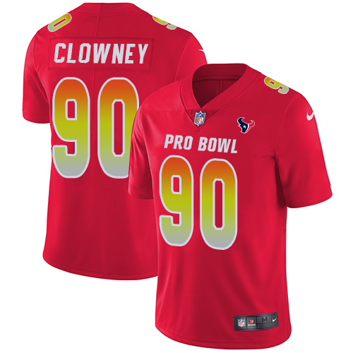 Nike Texans #90 Jadeveon Clowney Red Youth Stitched NFL Limited AFC 2018 Pro Bowl Jersey Nike Texans #90 Jadeveon Clowney Red Youth Stitched NFL Limited AFC 2018 Pro Bowl Jersey