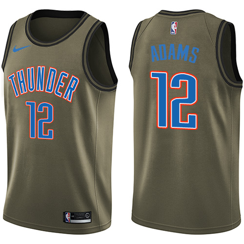 Nike Thunder #12 Steven Adams Green Salute to Service NBA Swingman Jersey Nike Thunder #12 Steven Adams Green Salute to Service NBA Swingman Jersey
