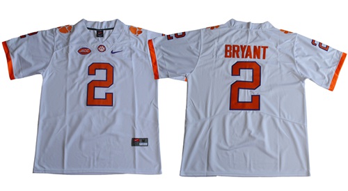 Nike Tigers #2 Kelly Bryant White Limited Stitched NCAA Jersey