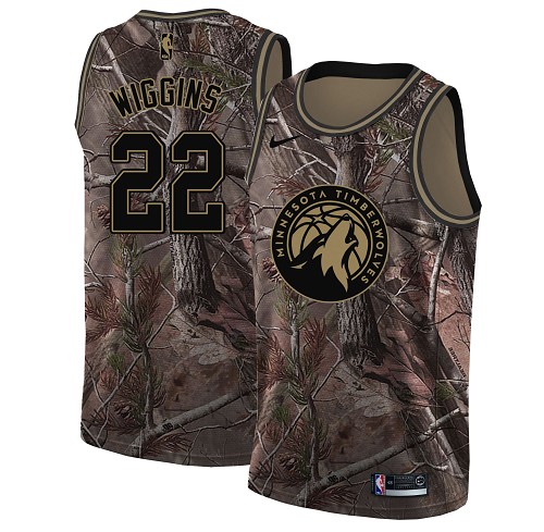 Nike Timberwolves #22 Andrew Wiggins Camo Women's NBA Swingman Realtree Collection Jersey