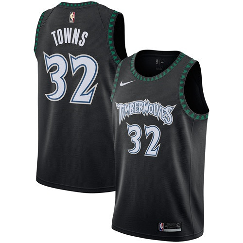 Nike Timberwolves #32 Karl-Anthony Towns Black NBA Swingman Hardwood Classics Jersey Nike Timberwolves #32 Karl-Anthony Towns Black NBA Swingman Hardwood Classics Jersey