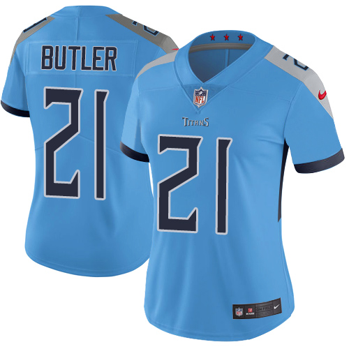 Nike Titans #21 Malcolm Butler Light Blue Team Color Women's Stitched NFL Vapor Untouchable Limited Jersey Nike Titans #21 Malcolm Butler Light Blue Team Color Women's Stitched NFL Vapor Untouchable Limited Jersey