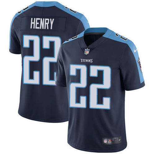 Nike Titans #22 Derrick Henry Navy Blue Alternate Youth Stitched NFL Vapor Untouchable Limited Jersey Nike Titans #22 Derrick Henry Navy Blue Alternate Youth Stitched NFL Vapor Untouchable Limited Jersey