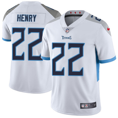 Nike Titans #22 Derrick Henry White Youth Stitched NFL Vapor Untouchable Limited Jersey Nike Titans #22 Derrick Henry White Youth Stitched NFL Vapor Untouchable Limited Jersey