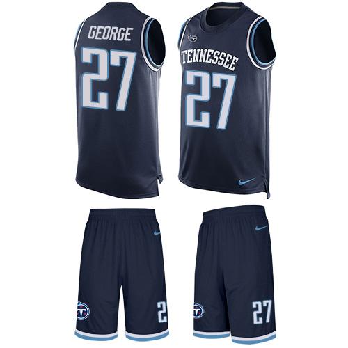 Nike Titans #27 Eddie George Navy Blue Alternate Men's Stitched NFL Limited Tank Top Suit Jersey Nike Titans #27 Eddie George Navy Blue Alternate Men's Stitched NFL Limited Tank Top Suit Jersey