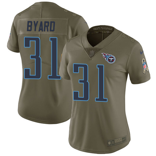 Nike Titans #31 Kevin Byard Olive Women's Stitched NFL Limited 2017 Salute to Service Jersey Nike Titans #31 Kevin Byard Olive Women's Stitched NFL Limited 2017 Salute to Service Jersey