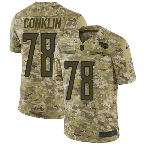 Nike Titans #78 Jack Conklin Camo Men's Stitched NFL Limited 2018 Salute To Service Jersey Nike Titans #78 Jack Conklin Camo Men's Stitched NFL Limited 2018 Salute To Service Jersey