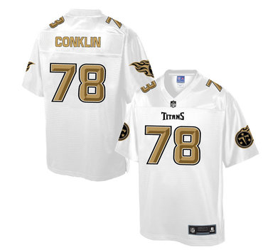 Nike Titans #78 Jack Conklin White Men's NFL Pro Line Fashion Elite Jersey