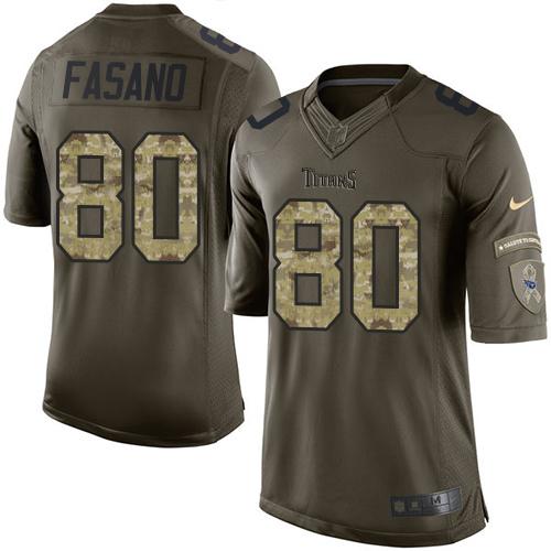 Nike Titans #80 Anthony Fasano Green Men's Stitched NFL Limited Salute to Service Jersey Nike Titans #80 Anthony Fasano Green Men's Stitched NFL Limited Salute to Service Jersey