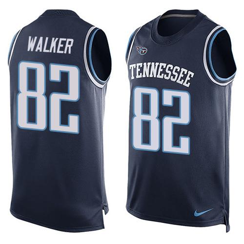Nike Titans #82 Delanie Walker Navy Blue Alternate Men's Stitched NFL Limited Tank Top Jersey Nike Titans #82 Delanie Walker Navy Blue Alternate Men's Stitched NFL Limited Tank Top Jersey