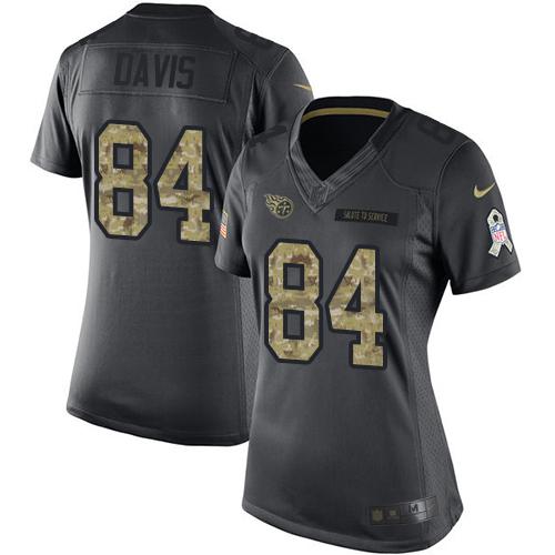 Nike Titans #84 Corey Davis Black Women's Stitched NFL Limited 2016 Salute to Service Jersey Nike Titans #84 Corey Davis Black Women's Stitched NFL Limited 2016 Salute to Service Jersey