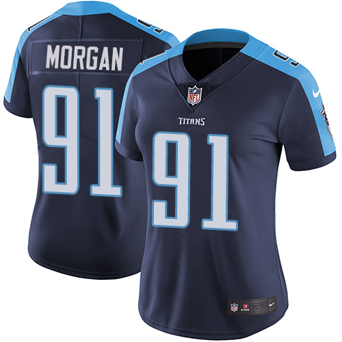 Nike Titans #91 Derrick Morgan Navy Blue Alternate Women's Stitched NFL Vapor Untouchable Limited Jersey Nike Titans #91 Derrick Morgan Navy Blue Alternate Women's Stitched NFL Vapor Untouchable Limited Jersey