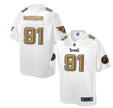 Nike Titans #91 Derrick Morgan White Men's NFL Pro Line Fashion Elite Jersey