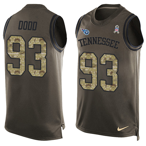 Nike Titans #93 Kevin Dodd Green Men's Stitched NFL Limited Salute To Service Tank Top Jersey