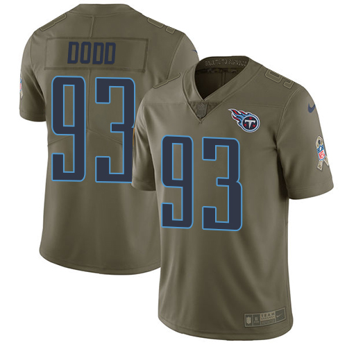 Nike Titans #93 Kevin Dodd Olive Men's Stitched NFL Limited 2017 Salute to Service Jersey