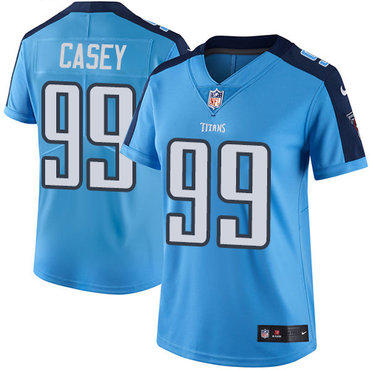 Nike Titans #99 Jurrell Casey Light Blue Team Color Women's Stitched NFL Vapor Untouchable Limited Jersey Nike Titans #99 Jurrell Casey Light Blue Team Color Women's Stitched NFL Vapor Untouchable Limited Jersey