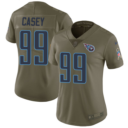 Nike Titans #99 Jurrell Casey Olive Women's Stitched NFL Limited 2017 Salute to Service Jersey Nike Titans #99 Jurrell Casey Olive Women's Stitched NFL Limited 2017 Salute to Service Jersey
