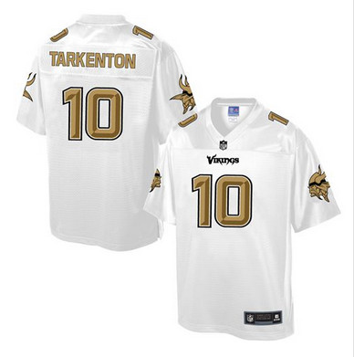 Nike Vikings #10 Fran Tarkenton White Men's NFL Pro Line Fashion Game Jersey