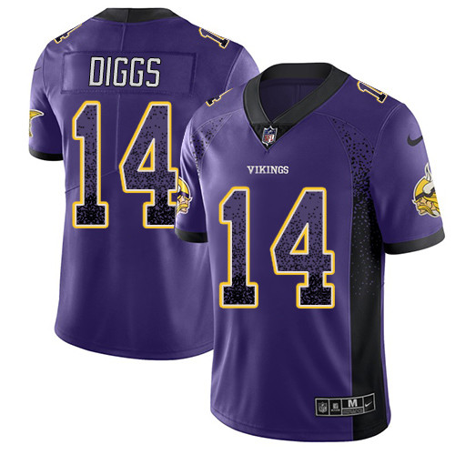 Nike Vikings #14 Stefon Diggs Purple Team Color Men's Stitched NFL Limited Rush Drift Fashion Jersey Nike Vikings #14 Stefon Diggs Purple Team Color Men's Stitched NFL Limited Rush Drift Fashion Jersey