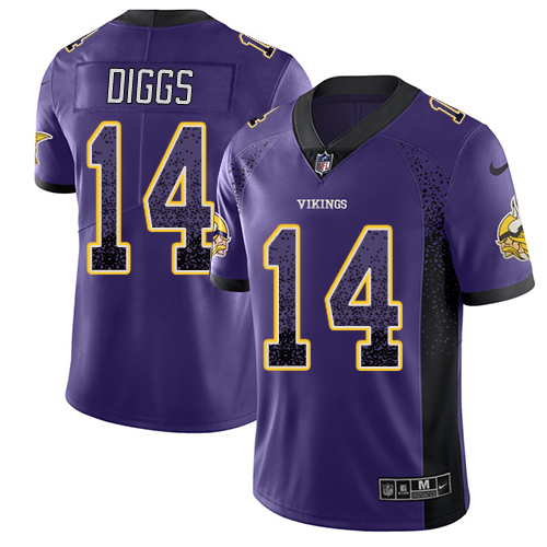 Nike Vikings #14 Stefon Diggs Purple Team Color Men's Stitched NFL Limited Rush Drift Fashion Jersey Nike Vikings #14 Stefon Diggs Purple Team Color Men's Stitched NFL Limited Rush Drift Fashion Jersey