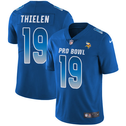Nike Vikings #19 Adam Thielen Royal Men's Stitched NFL Limited NFC 2019 Pro Bowl Jersey Nike Vikings #19 Adam Thielen Royal Men's Stitched NFL Limited NFC 2019 Pro Bowl Jersey