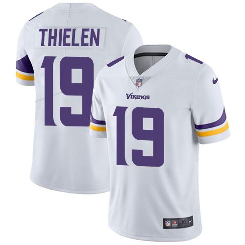 Nike Vikings #19 Adam Thielen White Men's Stitched NFL Vapor Untouchable Limited Jersey Nike Vikings #19 Adam Thielen White Men's Stitched NFL Vapor Untouchable Limited Jersey