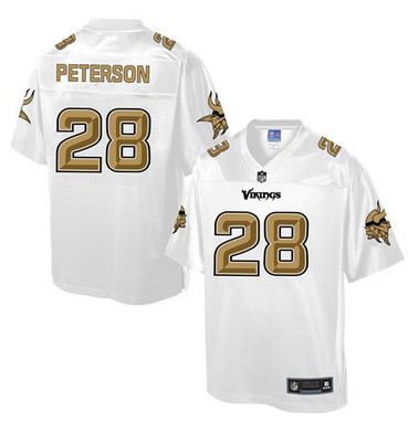 Nike Vikings #28 Adrian Peterson White Men's NFL Pro Line Fashion Game Jersey
