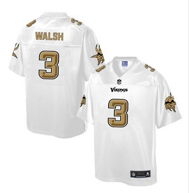 Nike Vikings #3 Blair Walsh White Men's NFL Pro Line Fashion Game Jersey