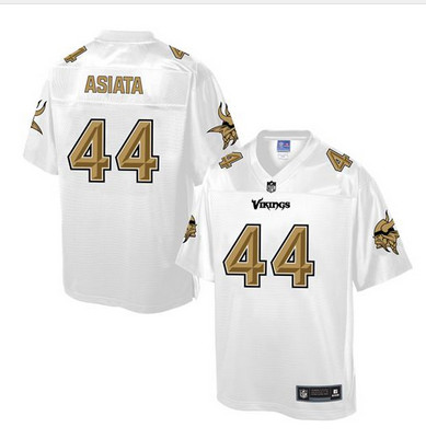Nike Vikings #44 Matt Asiata White Men's NFL Pro Line Fashion Game Jersey