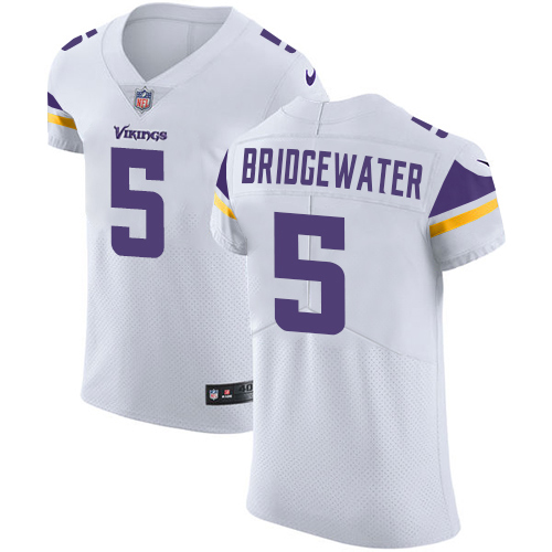 Nike Vikings #5 Teddy Bridgewater White Men's Stitched NFL Vapor Untouchable Elite Jersey