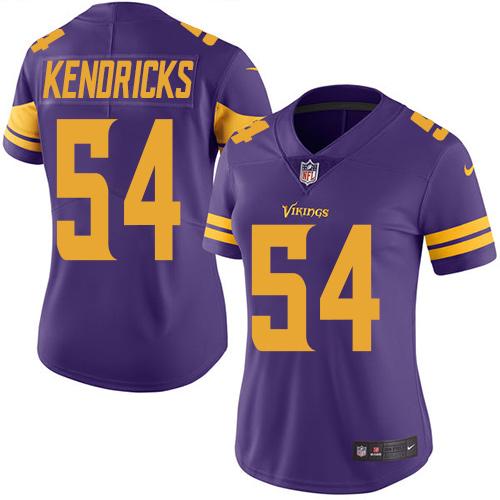 Nike Vikings #54 Eric Kendricks Purple Women's Stitched NFL Limited Rush Jersey Nike Vikings #54 Eric Kendricks Purple Women's Stitched NFL Limited Rush Jersey