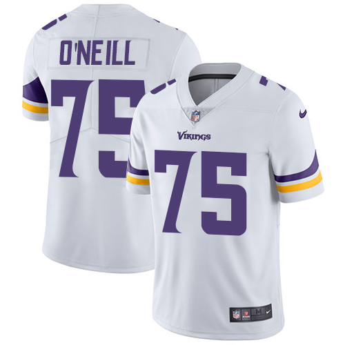 Nike Vikings #75 Brian O'Neill White Men's Stitched NFL Vapor Untouchable Limited Jersey Nike Vikings #75 Brian O'Neill White Men's Stitched NFL Vapor Untouchable Limited Jersey