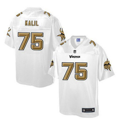 Nike Vikings #75 Matt Kalil White Men's NFL Pro Line Fashion Game Jersey