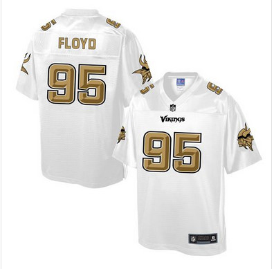 Nike Vikings #95 Sharrif Floyd White Men's NFL Pro Line Fashion Game Jersey