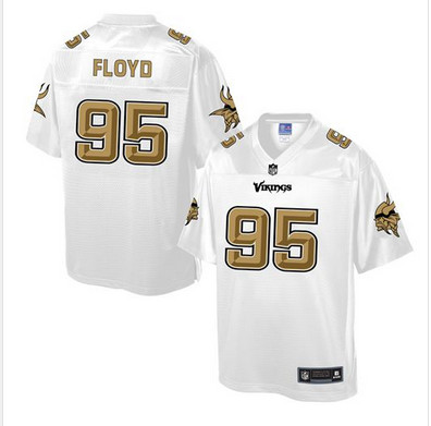 Nike Vikings #95 Sharrif Floyd White Men's NFL Pro Line Fashion Game Jersey