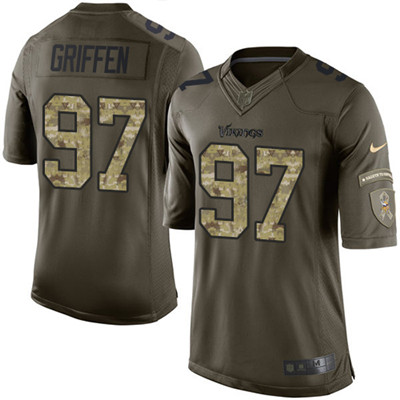Nike Vikings #97 Everson Griffen Green Men's Stitched NFL Limited 2015 Salute To Service Jersey Nike Vikings #97 Everson Griffen Green Men's Stitched NFL Limited 2015 Salute To Service Jersey