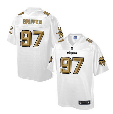 Nike Vikings #97 Everson Griffen White Men's NFL Pro Line Fashion Game Jersey